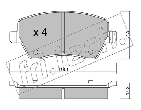 Obrázok Sada brzdových platničiek kotúčovej brzdy fri.tech. 501.0