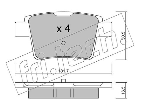 Obrázok Sada brzdových platničiek kotúčovej brzdy fri.tech. 693.0